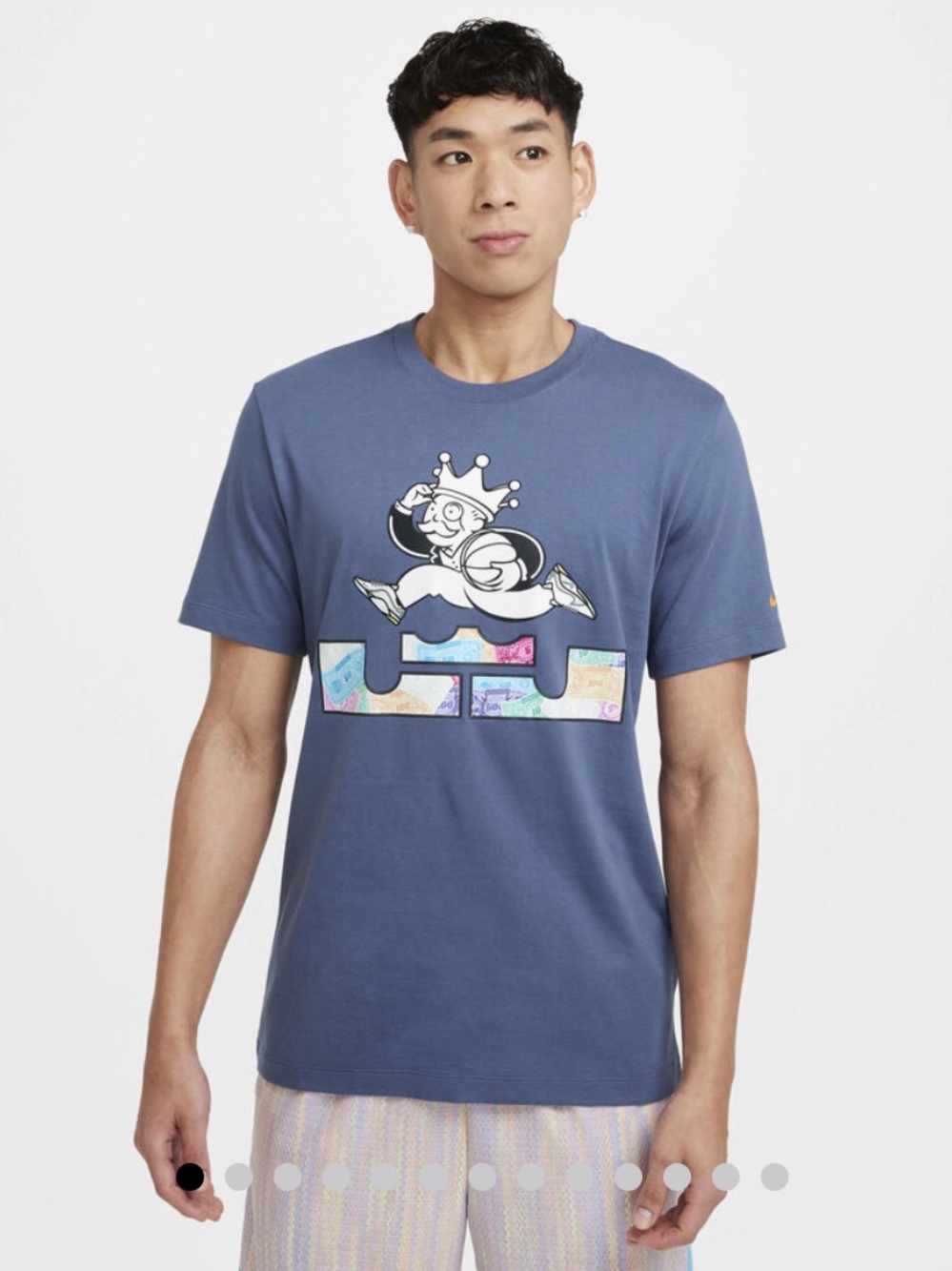 Nike LeBron James X Monopoly Money Graphic Basketball T Shirt Sz S 🧡🎀
